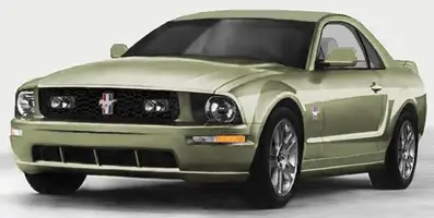 Mustang Spy Shot BW-Clean-Vintage Lime Gold Coupe1.webp