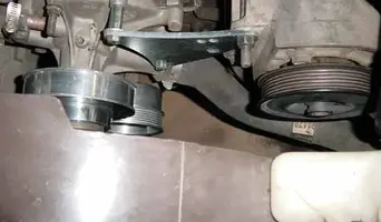 Water pump delete kit power steering pump.webp