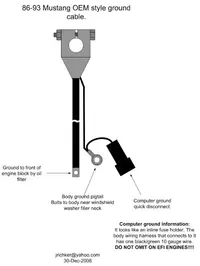 86-93 Mustang OEM style battery ground cable.webp