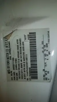 1998 Mustang Convertible ID Plate.webp