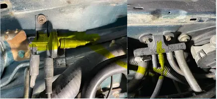 vacuum hose along the fire wall from driverside to passanger.webp