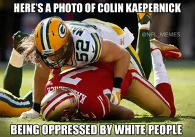 Liberal Colin Kaepernick Opressed by white people Clay Mathews.webp