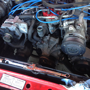 Putting in new water pump p1