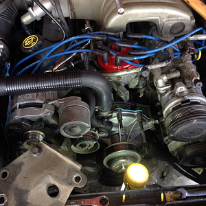 Putting in new water pump p3