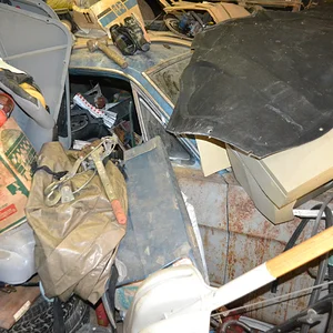 There is indeed a Mustang under all that junk