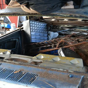 Interior mostly disassembled